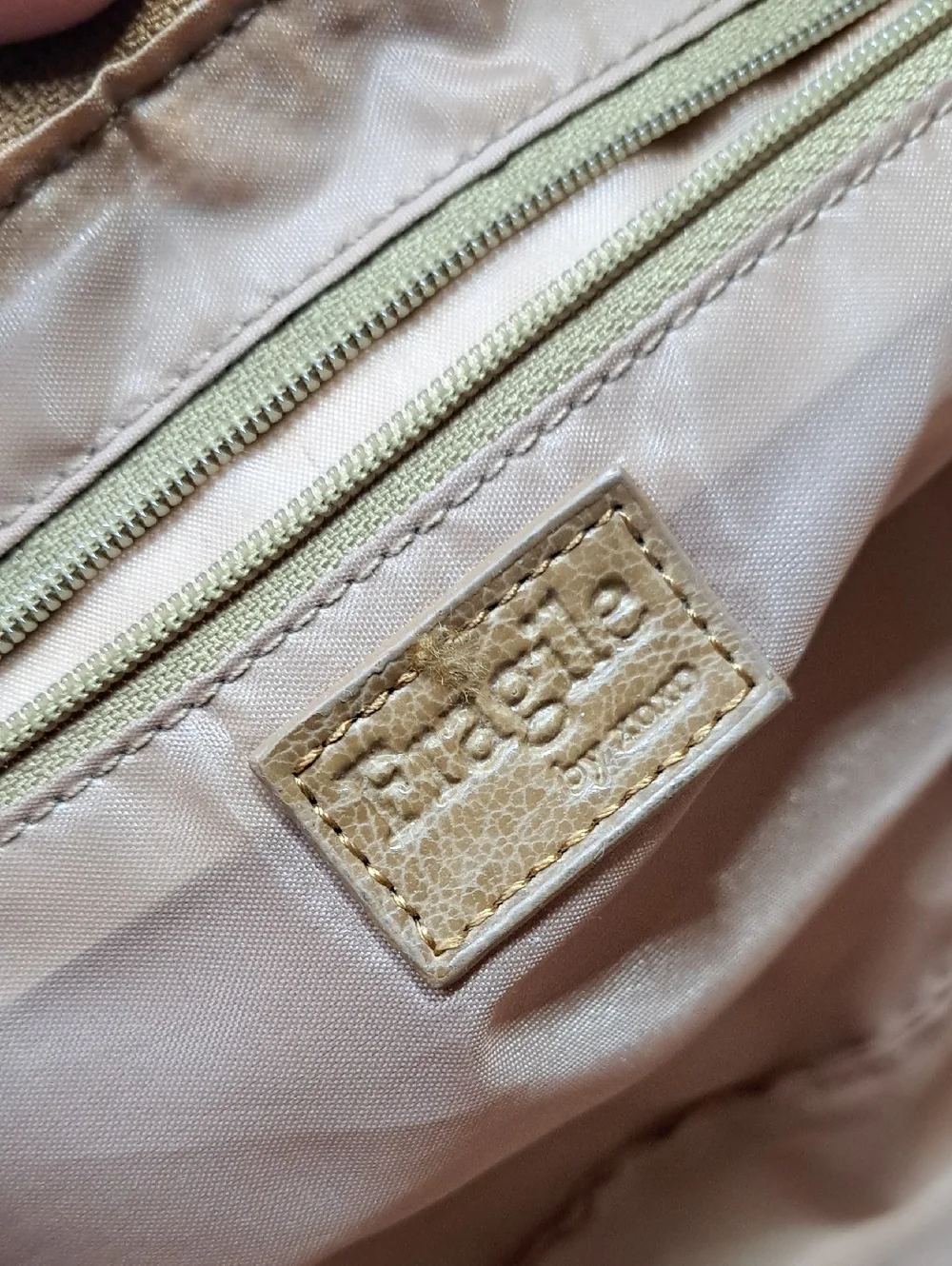 Women's Tan Hobo Shoulder Bag with Silver Ring Accents